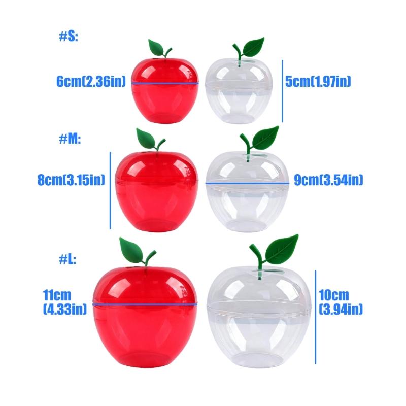 Realistic Apples Shaped Plastic Candy Box For Party Decorations And Gift Packaging Back to School Party Supplies