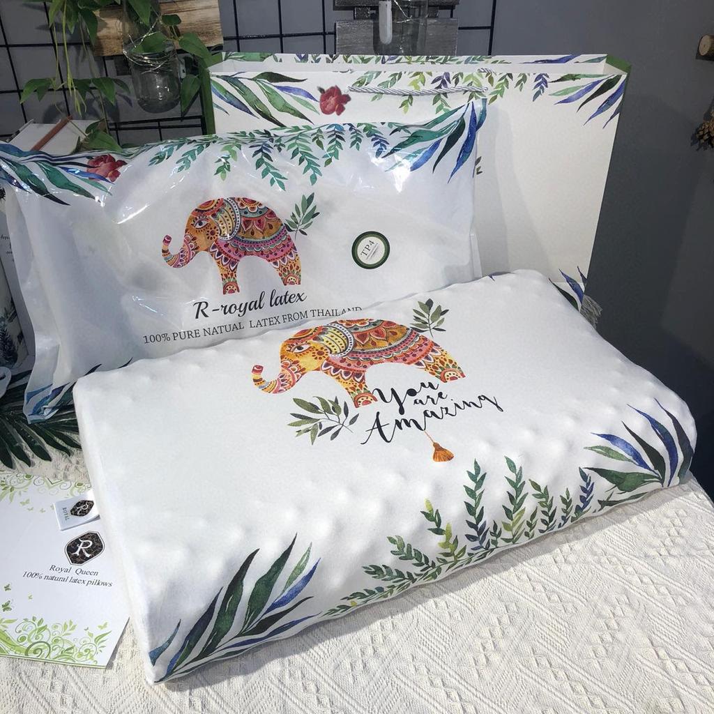 New Royal Thai Elephant Latex Pillow Adult Natural Pillow Core Neck Pillow