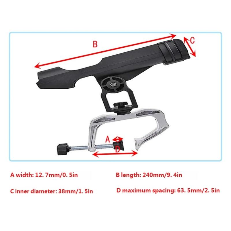 Adjustable Boats Fishing Rod Holder Boats Rotatable Folding Fishing Rod Rack for Secure Angling Experience