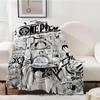 1Pz Coperta Plaid Anime O-One P-PieceS Estetica Portatile Casa Viaggio Campeggio Divano Picnic Spessa Calda Coperta in Flanella