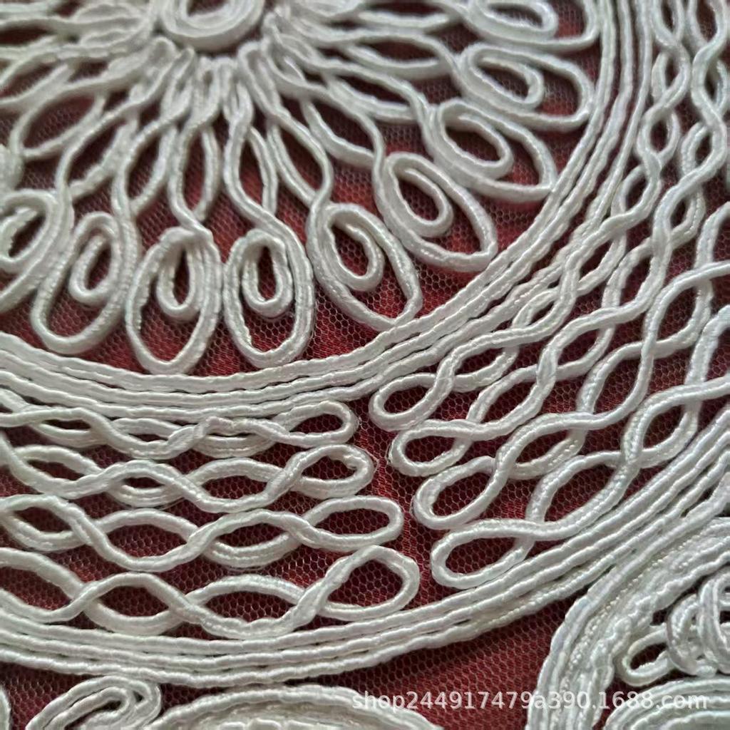 Cashew Flower Lace Embroidered Multipurpose Placemat Coaster - 32CM