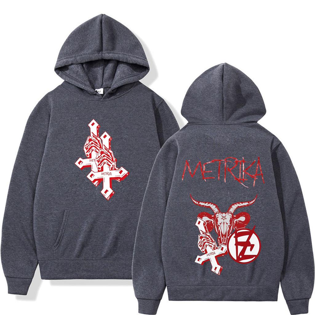 Singer Metrika Album Tour Print Hoodie Herren Damen Mode Sweatshirts Winter Oversized Pullover Streetwear