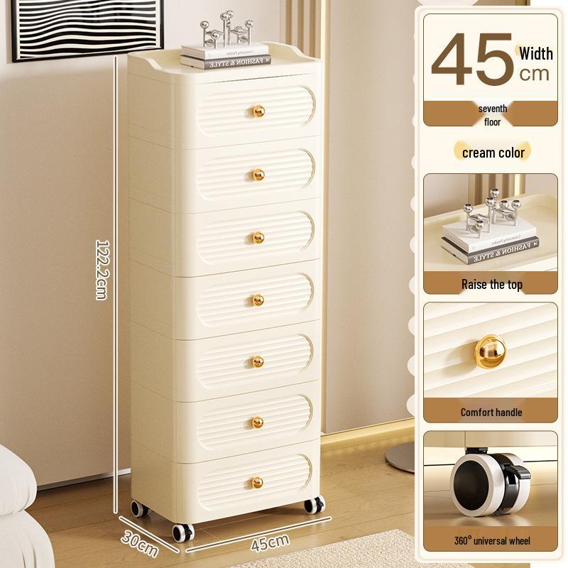 Kids' Snack Organizer: Plastic Drawer Storage Cabinet for Living Room