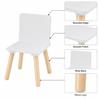 Chaise Enfant en Bois GINGER HOME, Style Scandinave, MDF et Pin, Bords Arrondis, Blanche, 26,8x26,8x50 cm