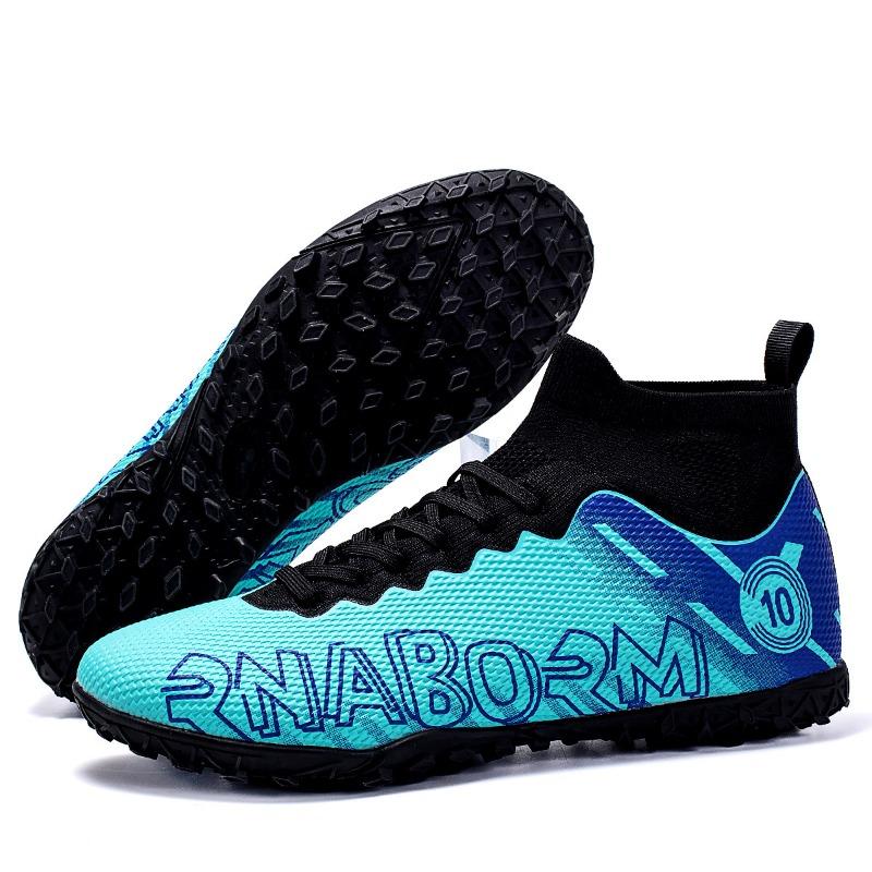 Herren-/Damen-Fußballschuhe Gummi Weiche Sohle Kurze Stollen Kunstrasen Jugendliche Kinder Fußballschuhe