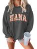 European Style Floral Grass Pattern Thick Warm Hoodie - Women's Round Neck Long Sleeve