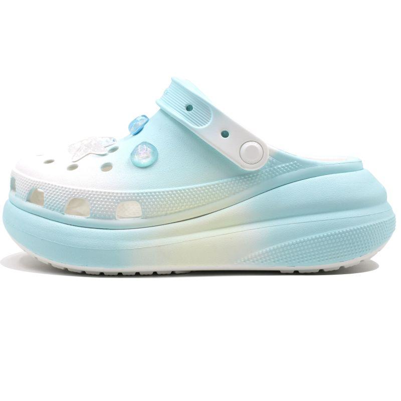 

Crocs Crush Clog EVA Spring/Summer Collection Graffiti Decorative Buckle Simple Hole Shoes Unisex Same Blue Language Star Sea 42-43