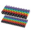 100/150Pcs For 2-3mm Wire 1.5mm², 2.5mm², 4mm², 6mm² Wire Number Box Cable Marker Colourful C-Type Marker Number Tag Label