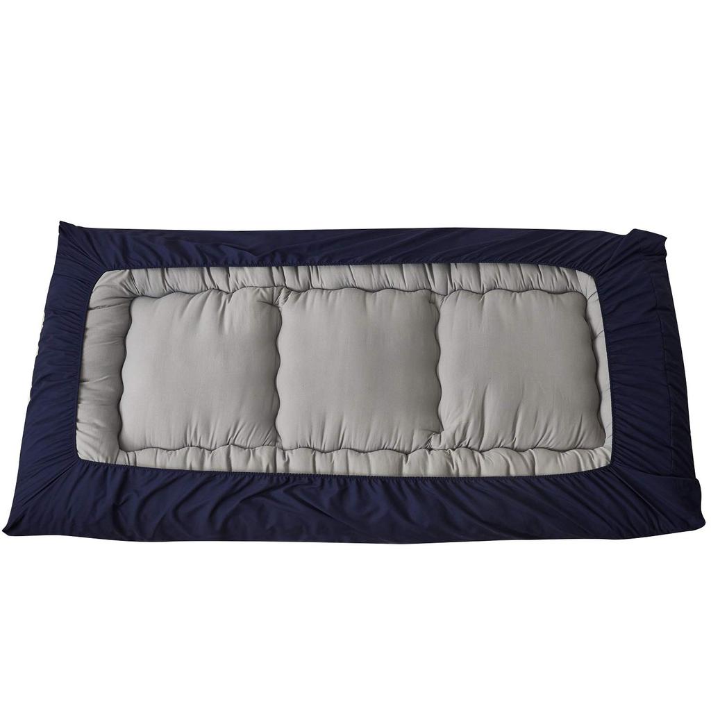 Single Futon Cover, One-Touch Sheet, Navy, Solid Color, Washable, Dust Mite Resistant, Breathable, Moisture-Wicking, Soft Fitted Sheet