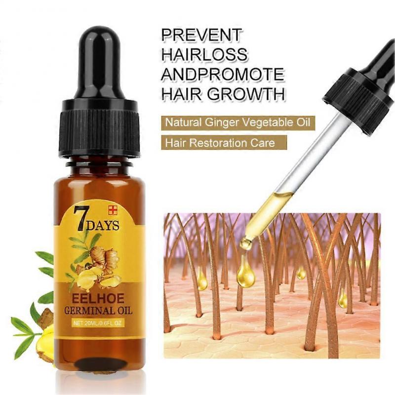 2pcs Hair Growth Essence Natural Beauty Hair Growth Fluid Ginger Hair Growth Essence Oil