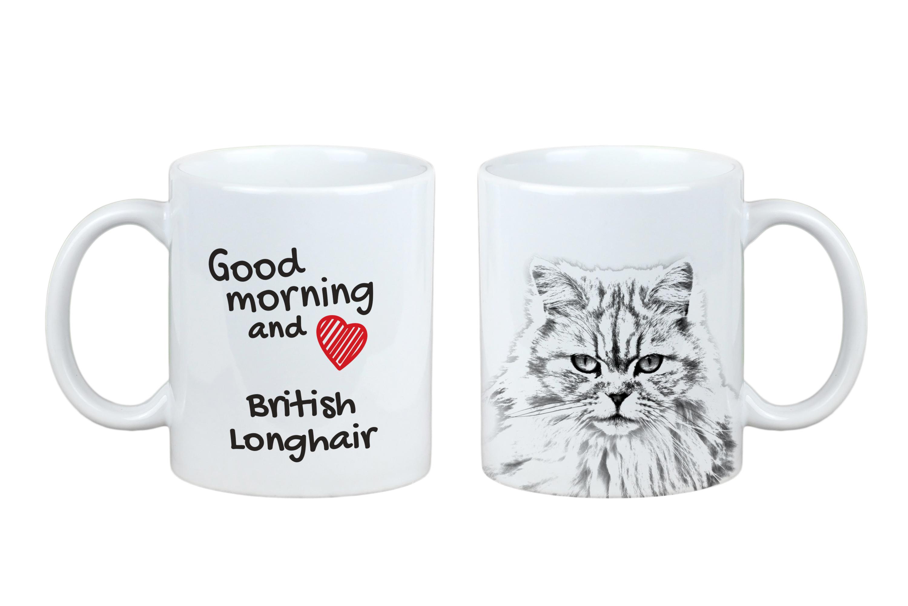

British Longhair - cat mug, personalized mug with print, classic gift for everyone from the Art-Dog brand білий