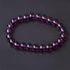Bangle Purple Crystal Natural Round Jewelry Beads Amethyst Bracelet Buddha Beads