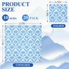 20 Pack 10 Styles Decoupage Paper Napk, Blue Floral Decorative Cocktail Toile Napk for DIY Crafting Birthday Party Baby Shower