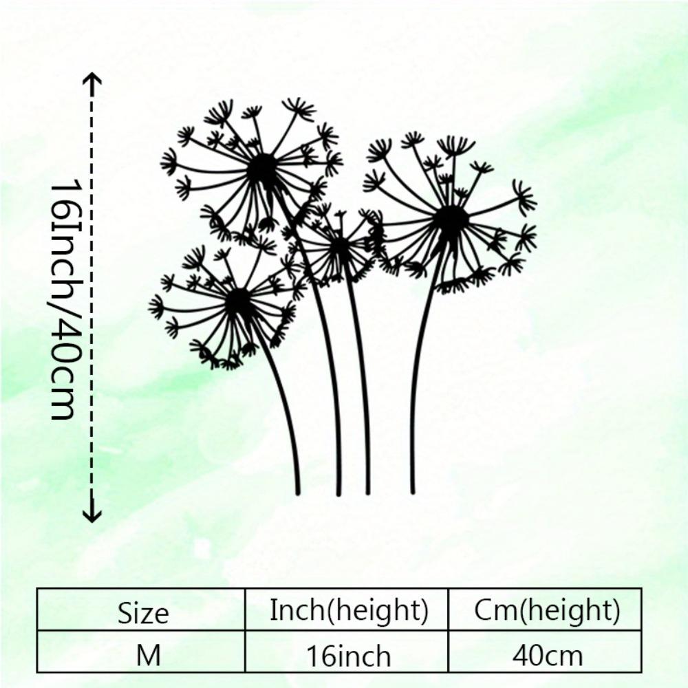 

Dandelion Metal Wall Art Vintage Iron Statue Mural Garden Room Study Decor Spring Accent Gift for Gardeners Nature Farmhouse Hanging Ornament M/40CM/16Inch