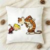 CCalvin and Hobbes Doublesided Printed Square Decorative Cushion Cover for Sofa Living Room Home Decor