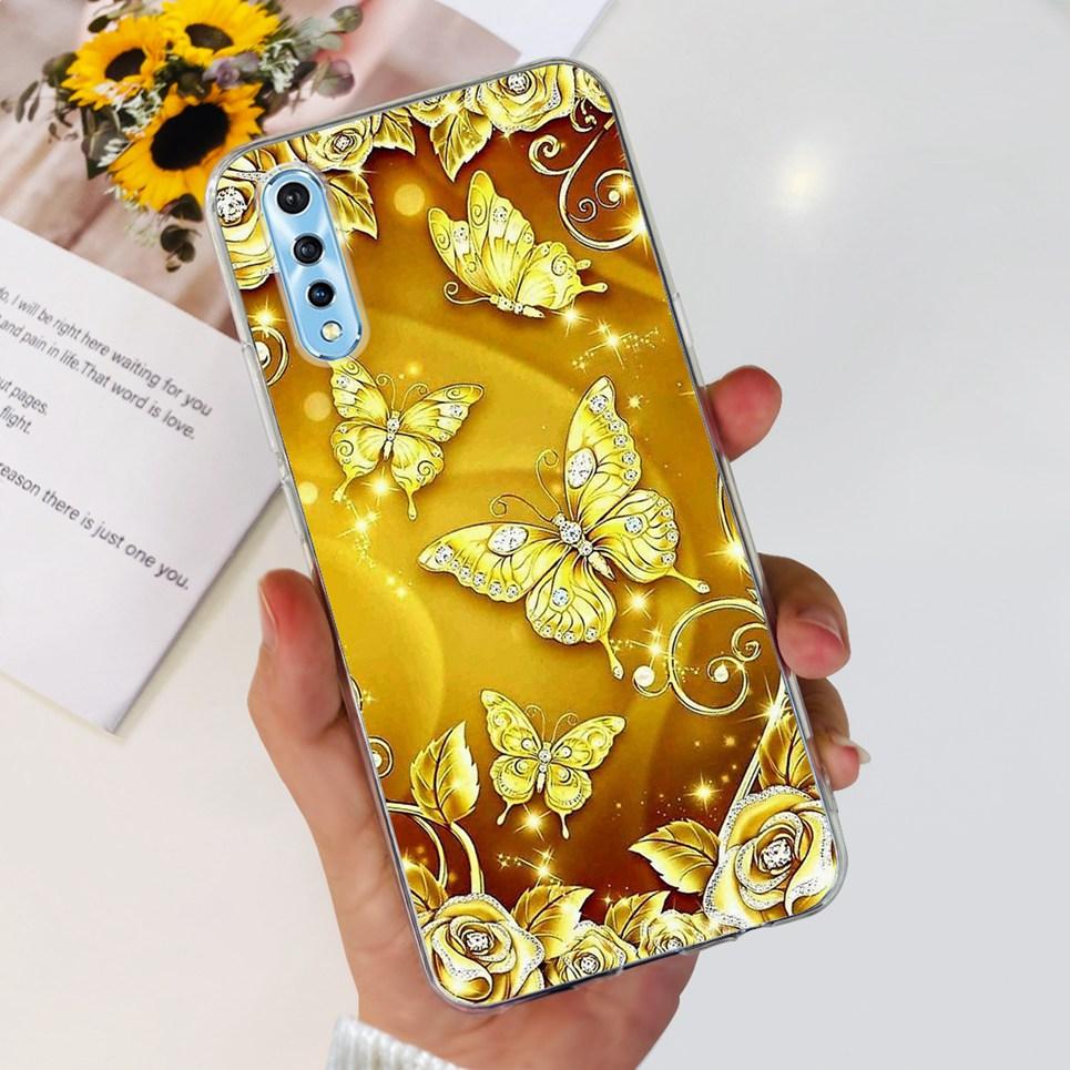 For Vivo 1907 Vivo Y7s Y17s Case Back Cover Cartoon Cool Style Animals Girly Flower Fashion Soft TPU Silicone Bumper VivoY17s