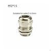 Brass Cord Grip Stainless Steel Strain Relief Wire Seal Fitting for Workbench, Machine