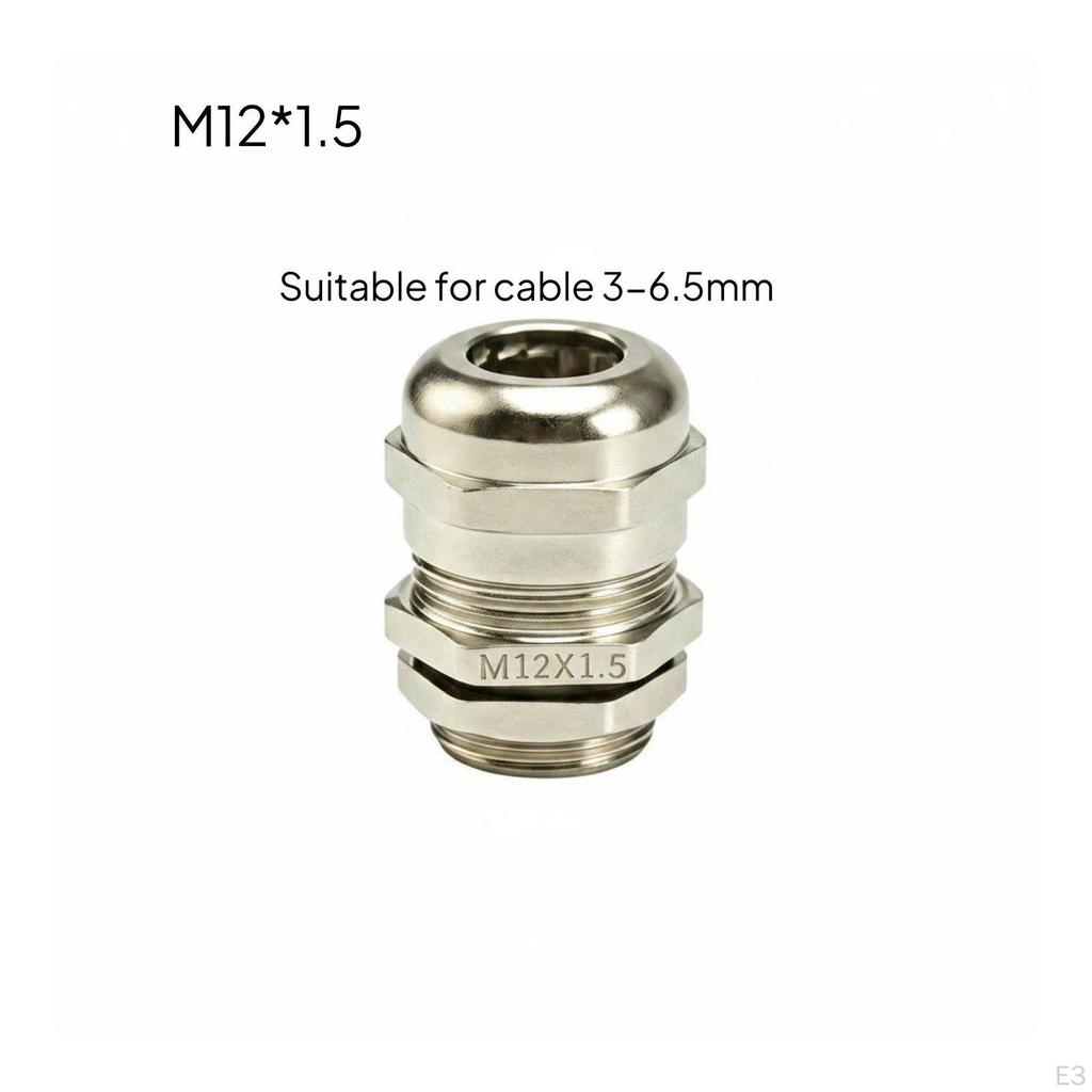 Brass Cord Grip Stainless Steel Strain Relief Wire Seal Fitting for Workbench, Machine