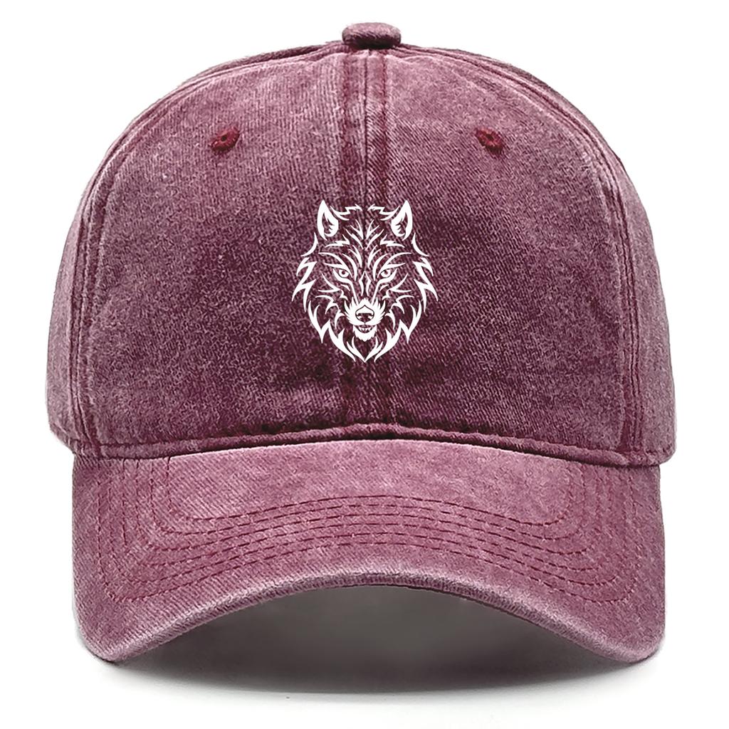 White Wolf's Head Adjustable Baseball Caps Trucker Cap Buckle Stylish Snapback Baseball Cap Perfect For Outdoor Sports