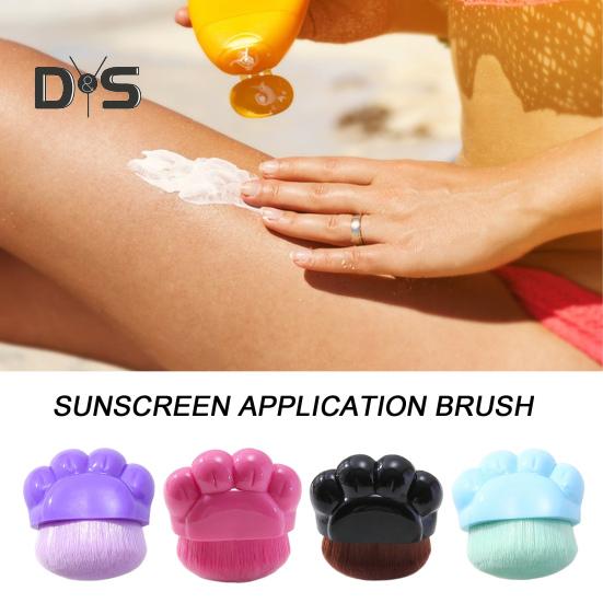 

Кисть для макияжа с кошачьим когтем, мягкая щетина, аппликатор для солнцезащитного крема, портативная многофункциональная тональная основа, рассыпчатая пудра, тени для век, румяна, кисть для солнцезащитного лосьона розовый/синий