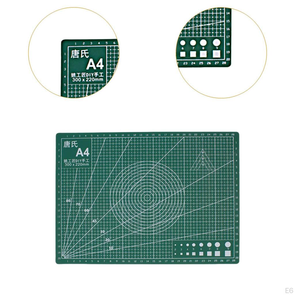 Cutting Pad Double Sided Gridded Table Protector PVC Material Clear Measurement Lines