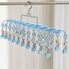 Design 20-Clip Stainless Steel Sock Drying Rack – A Multi-Functional Household Tool For Drying Socks, Underwear