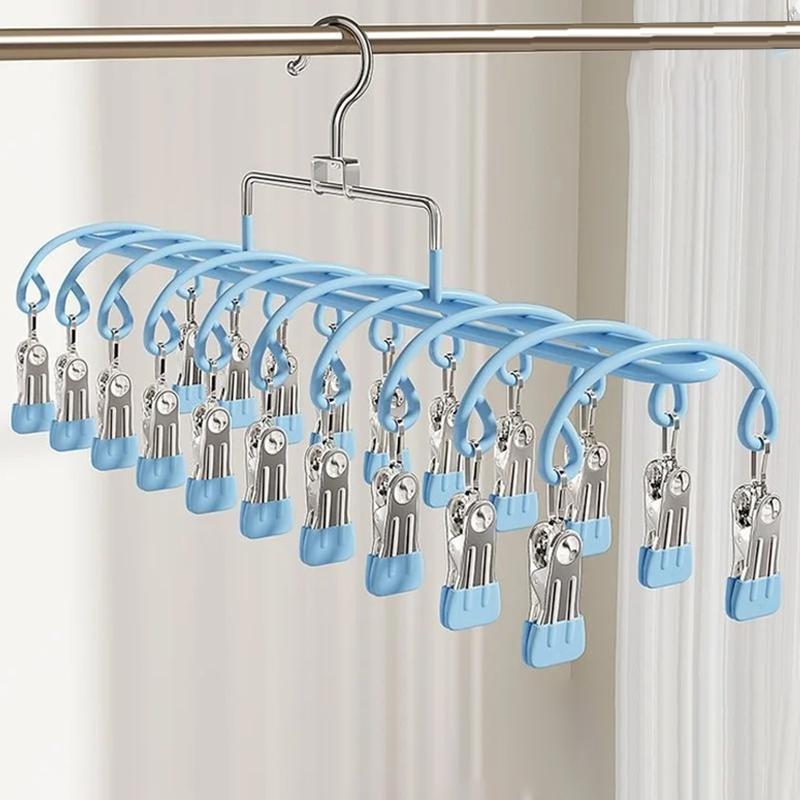 Design 20-Clip Stainless Steel Sock Drying Rack – A Multi-Functional Household Tool For Drying Socks, Underwear