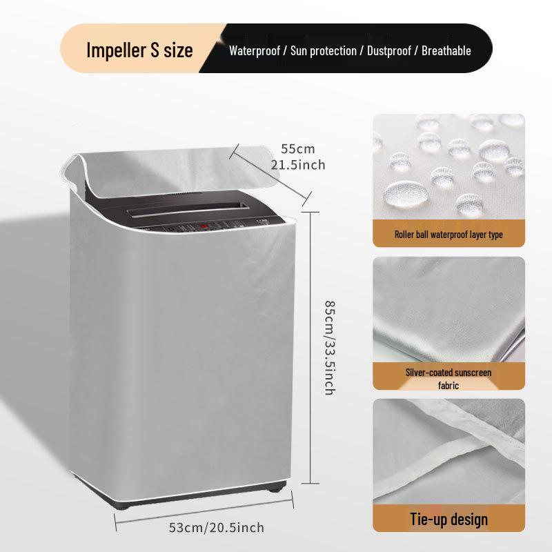Waterproof Sunscreen Cover for Top Load Drum Washing Machines