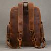 Crazy Horse Leather Men'S Backpack 15 Inch First Layer Cowhide Backpack Retro Leather Travel Bag Commuter Computer Bag