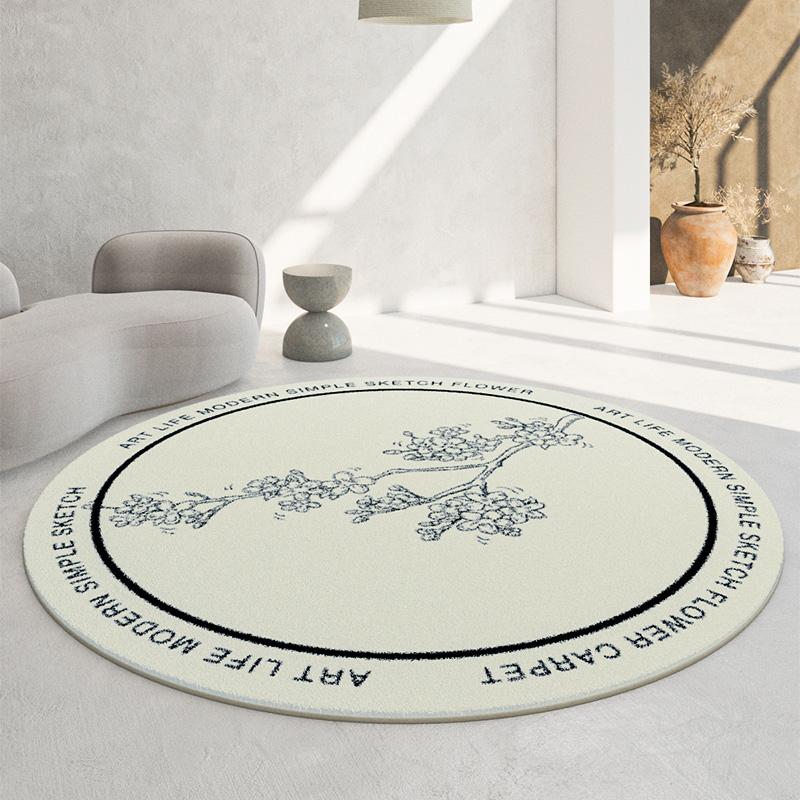 Soft Round Imitation Cashmere Carpets Modern Decoration Living Room Sofas Rugs Simple Home Bedroom Carpet Large Area Lounge Rug