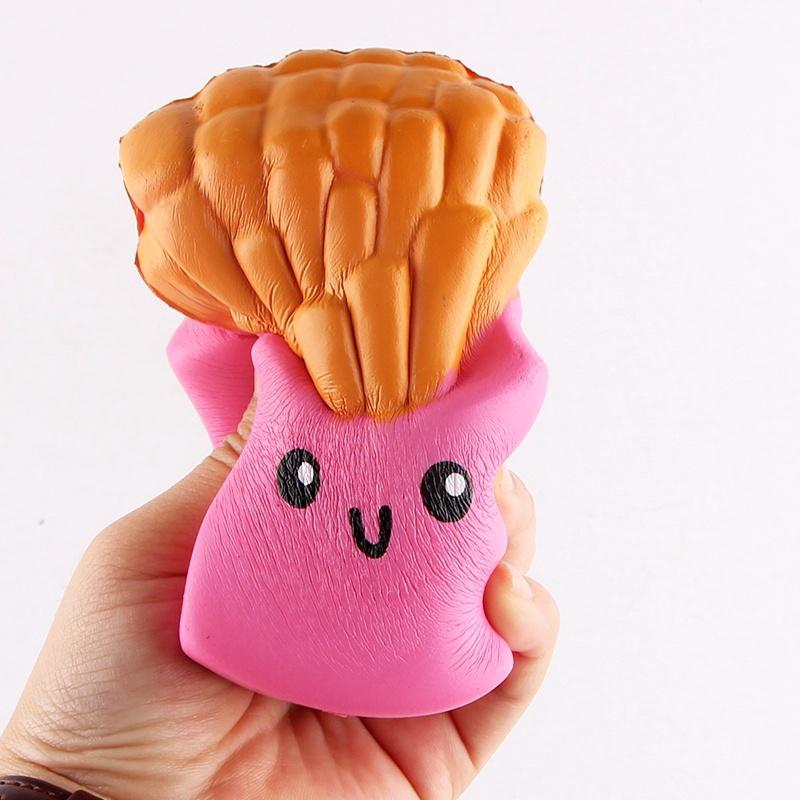 Jumbo 12CM Kawaii Cute French Fries Soft Scented Bread Cake Squishy Slow Rising Elasticity Stretch