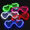 LED Light Up Glasses Toys Heart Shutter Shades Glasses Flashing Glow In the Dark Sunglasses Halloween Christmas Birthday