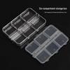 6-Grid Transparent Nail Art & Jewelry Storage Box with Independent Lids, for Pearls, Rivets, and Rhinestones