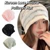 Hollow Beanies Hat Breathable Sunscreen Cap Retro Knitted Hat  Spicy Girls