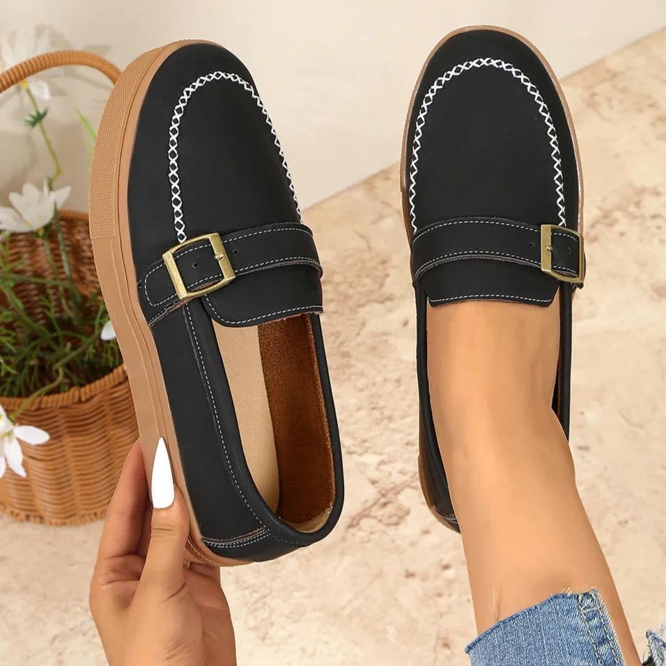 Fashion Women Fashion Walking Baotou Comfortable Sneakers Women Outdoor Slip On Wedge Casual Flat Shoes Spring Autumn Zapatos De Mujer