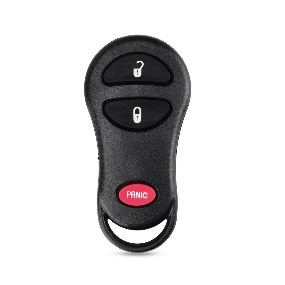 2 3 4 Knapper Bil Nøkkelfri Inngang Fjernkontroll Nøkkelhus Fob Etui for Chrysler Voyager Cruiser for Dodge Ram Dakota for Jeep Cherokee