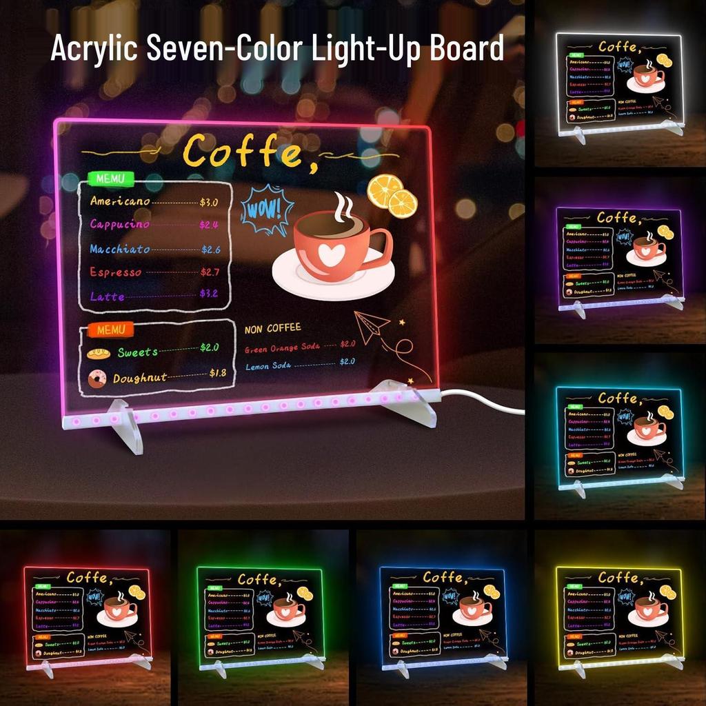 LED Luminous Acrylic Drawing Display Board Stand