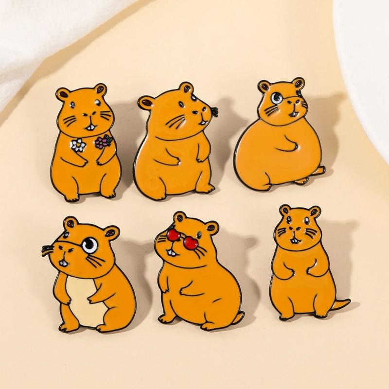 Cute Capybara Metal Badge Pin Trendy Capybara Designs Brooch Pin Badge Jewelry For Expressing Individual Style
