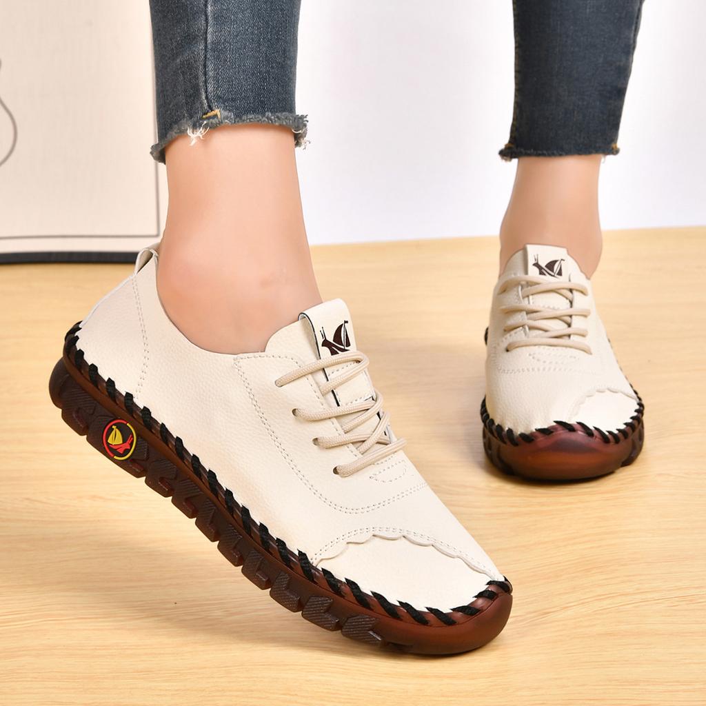 20252025 Popular Beef Tendon Soft-soled Mother Shoes Autumn New Women's Shoes Flat-soled Non-slip Casual Shoes