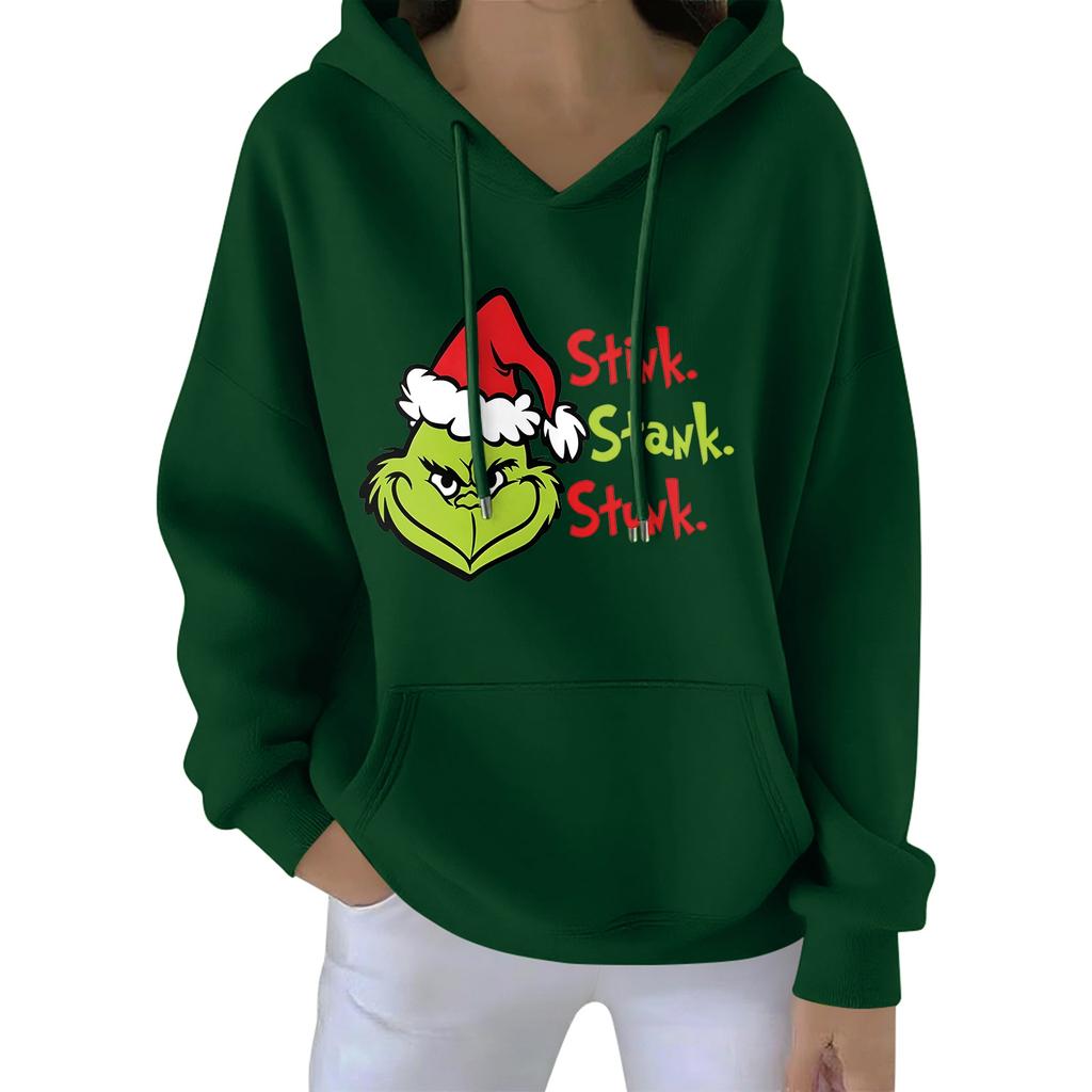 Women's Christmas  Hoodie Funny Cute Christmas Holiday Sweatshirt Pullover