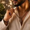 Gold Plated Karungali Necklace | Authentic Karungali Beads | Spiritual Protection & Positivity | Handmade Mala for Men & Women