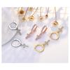 Fashion Personalized Cross Inlaid Zircon Ear Buckle Earrings For Women