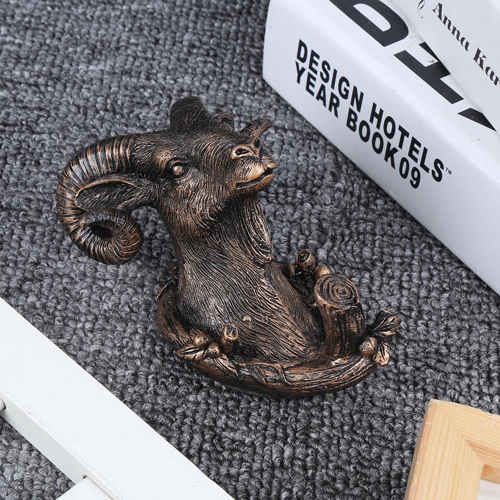 Cute Animal Shape Wall Hanging Hook Coat Hat Clothes Rack Hooks Decoration for Bathroom Bedroom(Goat Shape )