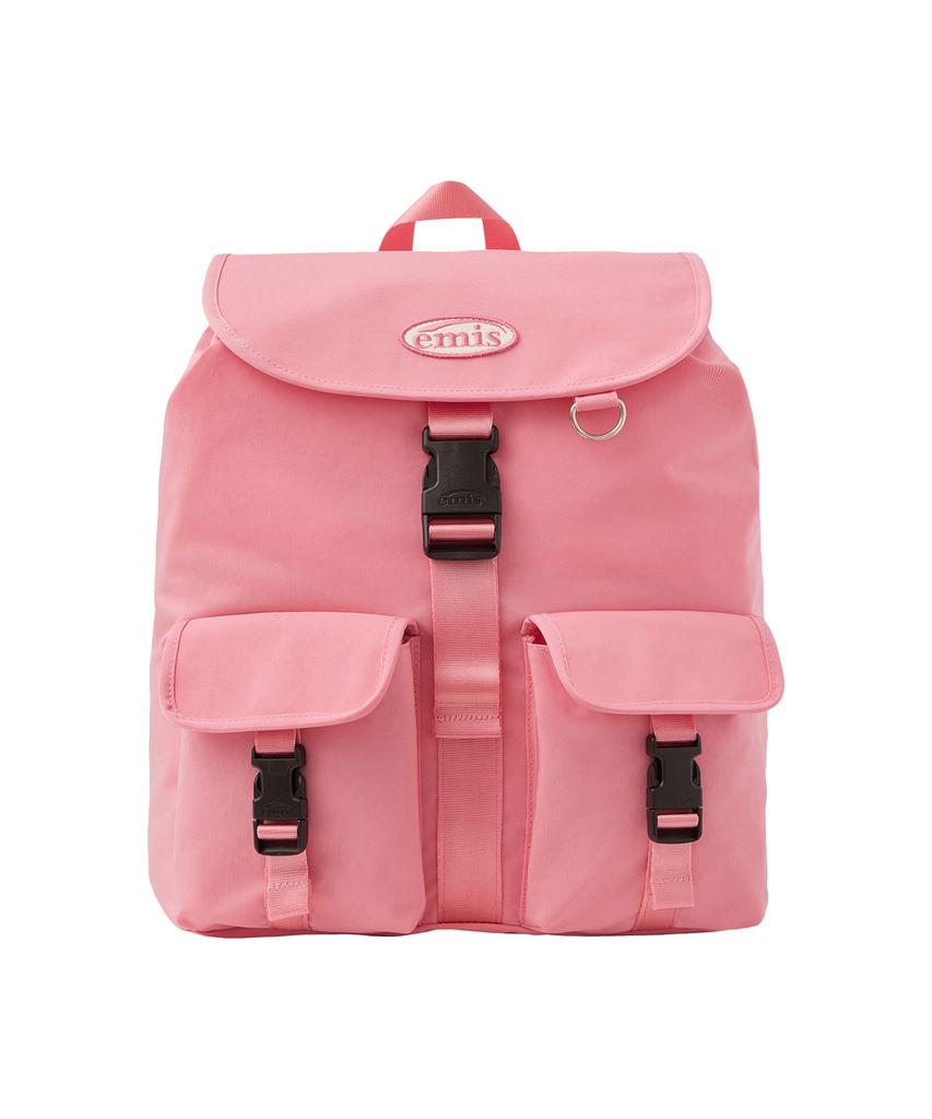 Emis Double Pocket Backpack-Pink