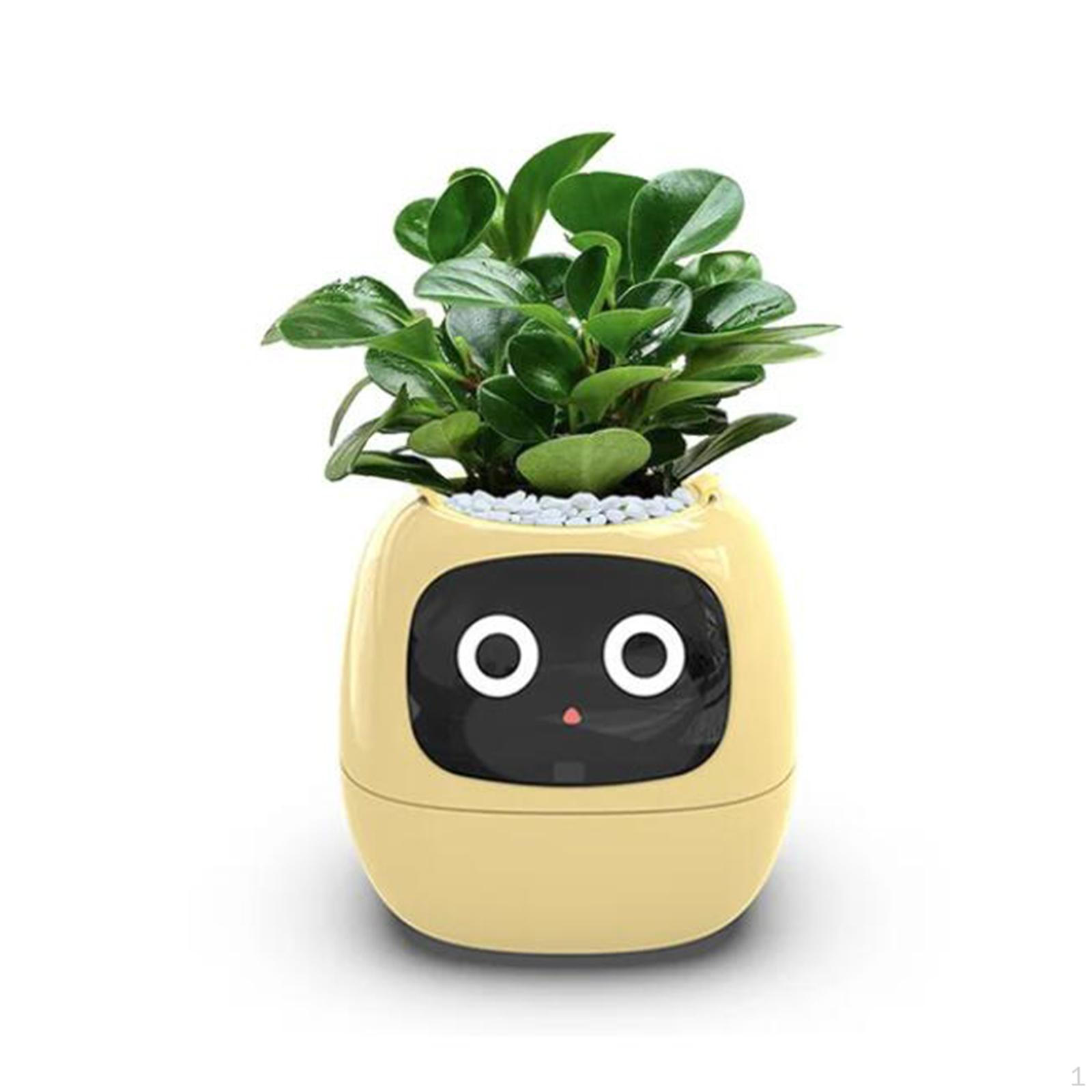 

Умный цветочный горшок с роботом-навигатором, забавный садовый горшок с искусственным интеллектом для гостиной, подарок