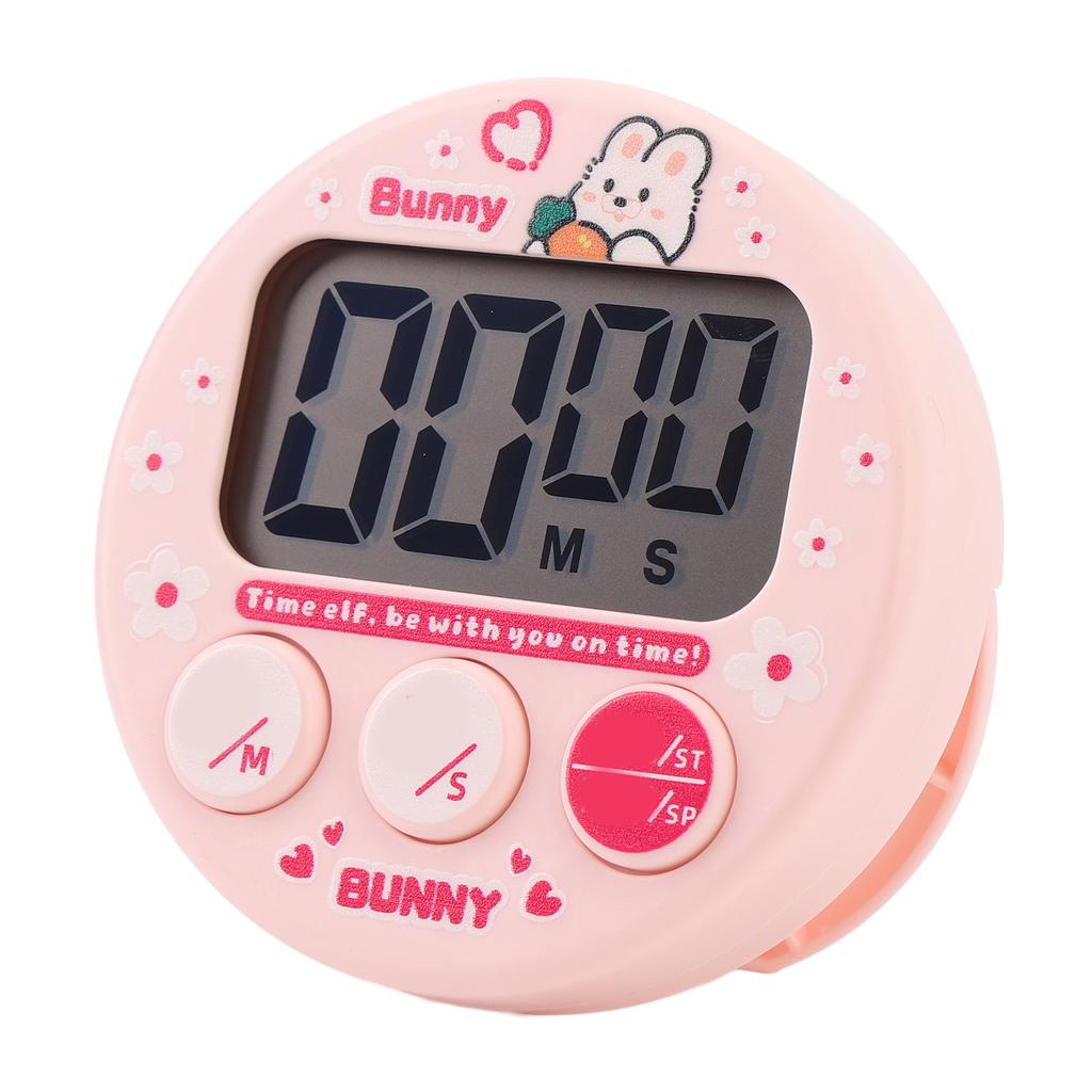 Minuteur de cuisine numérique écran LCD compact dessin animé électronique magnétique pour enfants