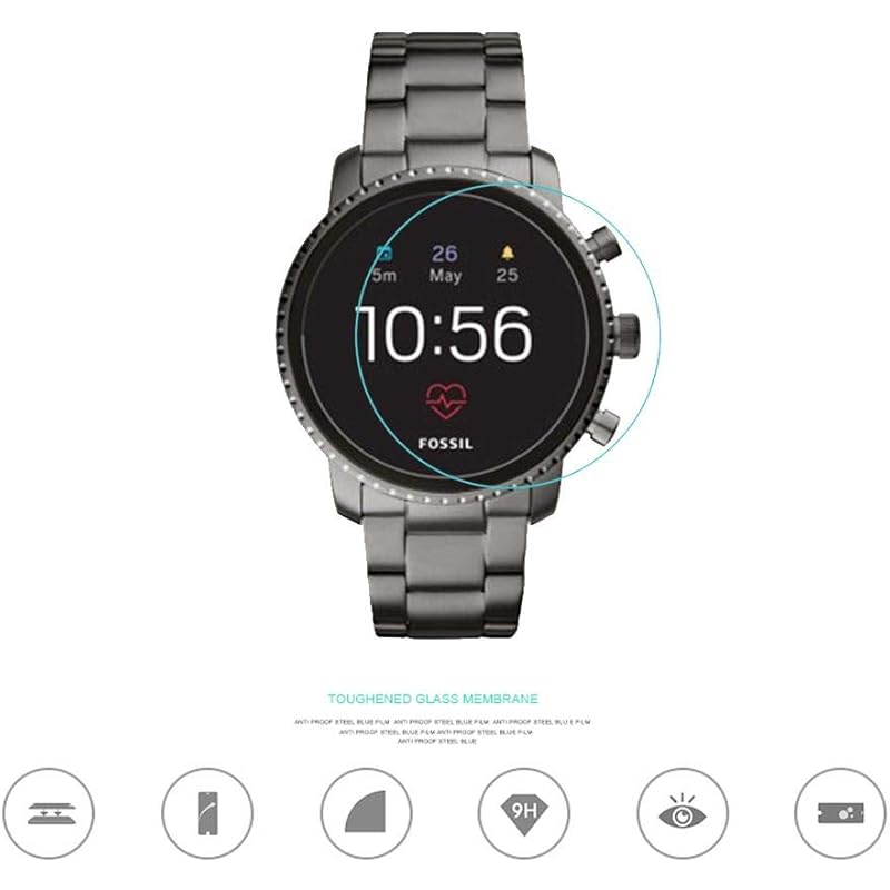 Careflection Premium 2.5D Tempered Glass For Fossil Q Explorist Hr Tempered Glass Screen Protector, Anti-Scratch, Bubble 0 белый