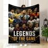 "Legendary Soccer Players Collage Warm Blanket Flannel Blanket for Bedroom, Living Room, Sofa, and Nap Sofas"