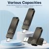 HP X762C USB3.2 OTG Type C Metal Usb Flash Drive 64GB/128GB/256GB for Pc Smartphone Tablet