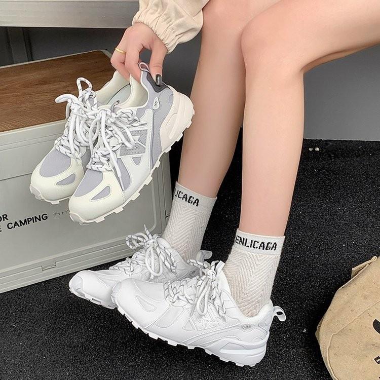 Retro leather German training shoes women's 2025 spring and summer new breathable mesh breathable flat bottom lace-up casual shoes hiking shoes